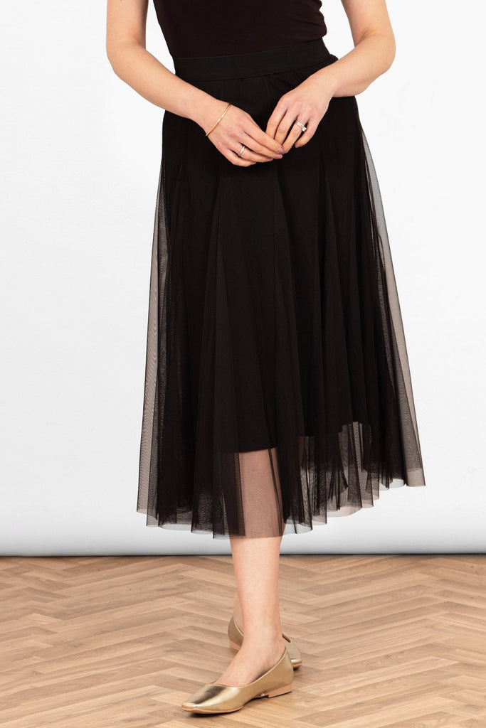 eden-tulle-midaxi-swing-skirt-black-worn-on-model-front-view