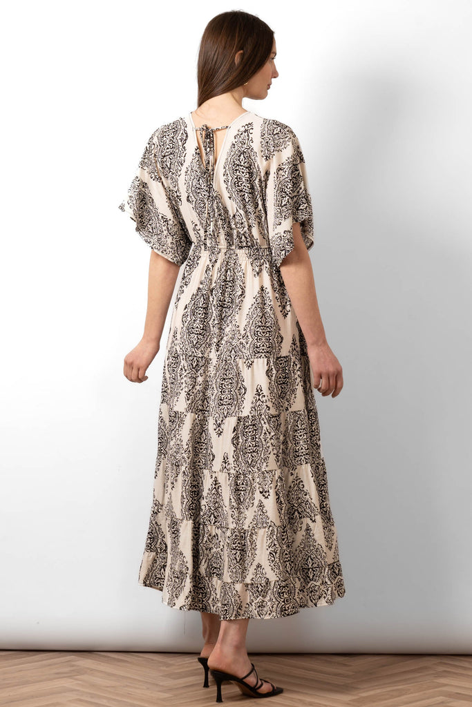 sienna-maxi-kaftan-dress-cream-mandala-print-rear-patterned