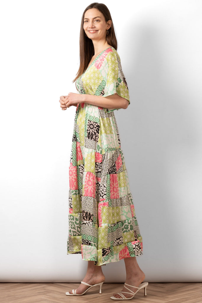 sienna-maxi-kaftan-dress-green-patchwork-loose-fitting