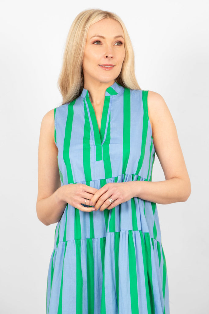 ainsley-tiered-maxi-dress-blue-green-block-stripe-v-neck-sleevless