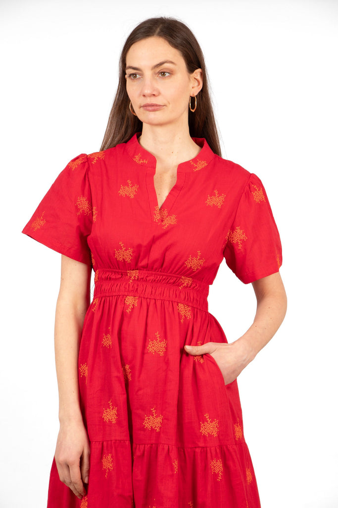 ines-tiered-cotton-maxi-dress-red-orange-embroidered-floral-pockets