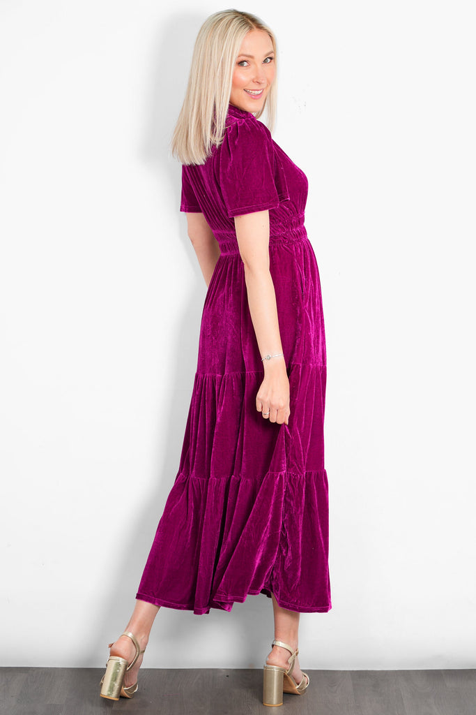 roxy-tiered-maxi-dress-berry-velvet-rear-view