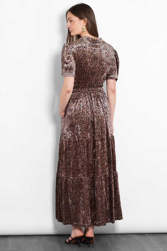 roxy-tiered-maxi-dress-gold-velvet-leopard-rear-elasticated-waist
