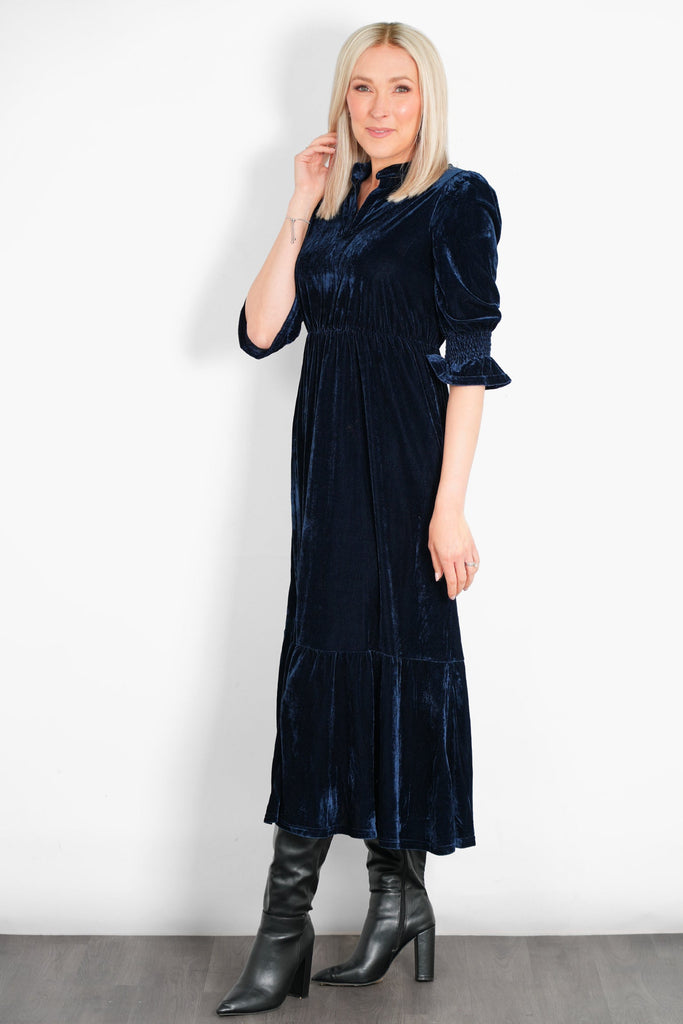 pandora-v-neck-midaxi-dress-navy-blue-velvet-flowy