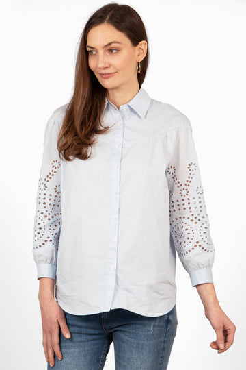 anya-cotton-oversized-shirt-blue-cut-out-broderie-worn-on-model-long-sleeves