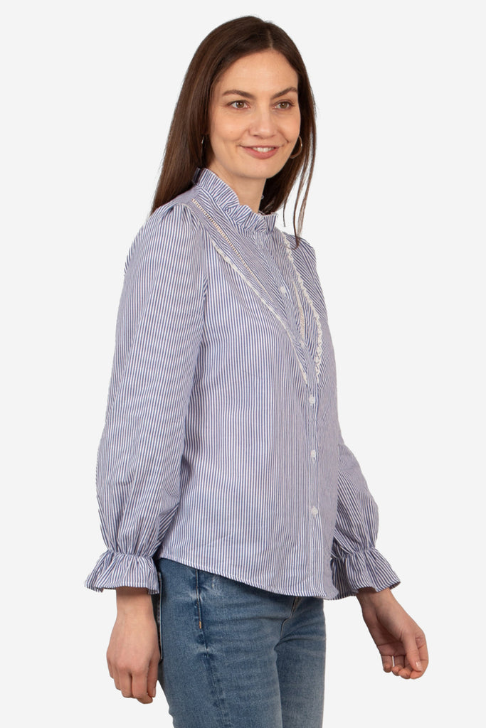esme-v-panel-cotton-shirt-blue-pinstripe-frilled-long-sleeves