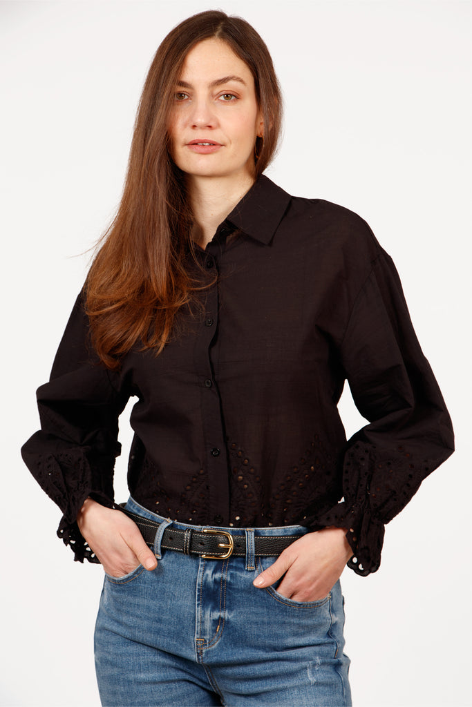 Cooper-Italian-LeatherBelt-Styled-WithBlack-Hattie-Broderie-Anglaise-Shirt-And-Fallon-Mid-Wash-Blue-Jeans