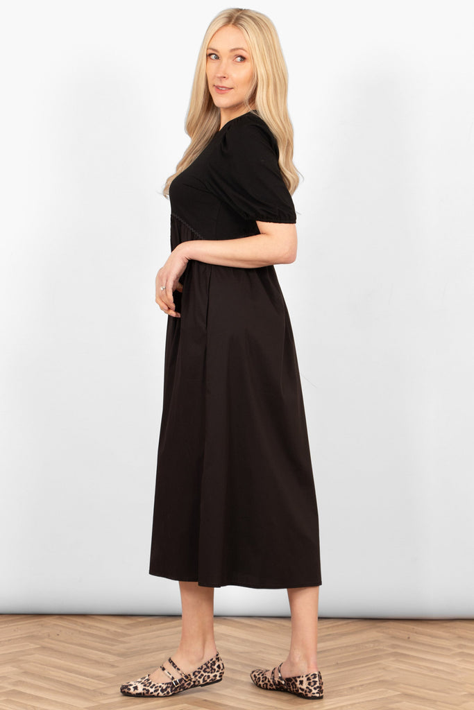 sawyer-cotton-midaxi-dress-black-jersey-mix-side-view-loose-fit