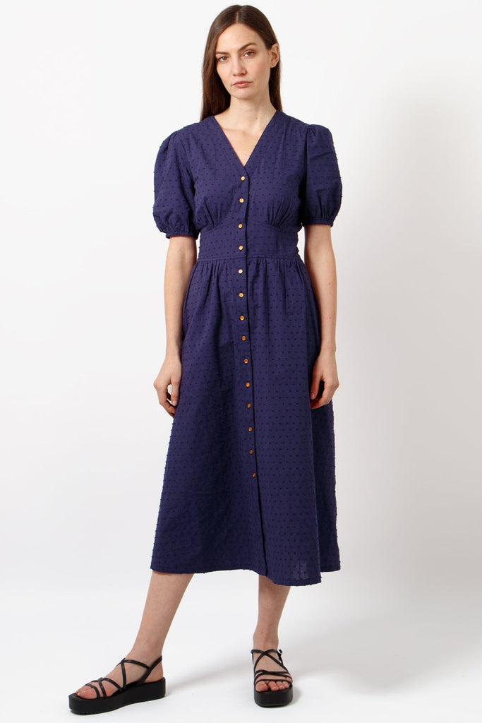Poppy-Cotton-Button-Down-Midi-Tea-Dress-Navy-Blue
