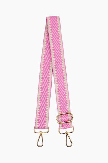 emerson-woven-bag-strap-pink-striped-trim-clip-on-adjustable