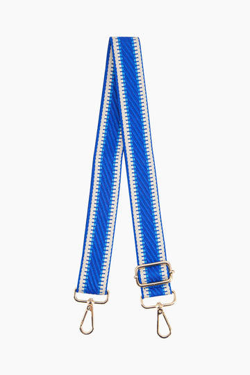 emerson-woven-bag-strap-royal-blue-striped-trim-clip-on-adjustable