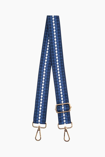 hayden-woven-bag-strap-navy-blue-spotted-clip-on-adjustable