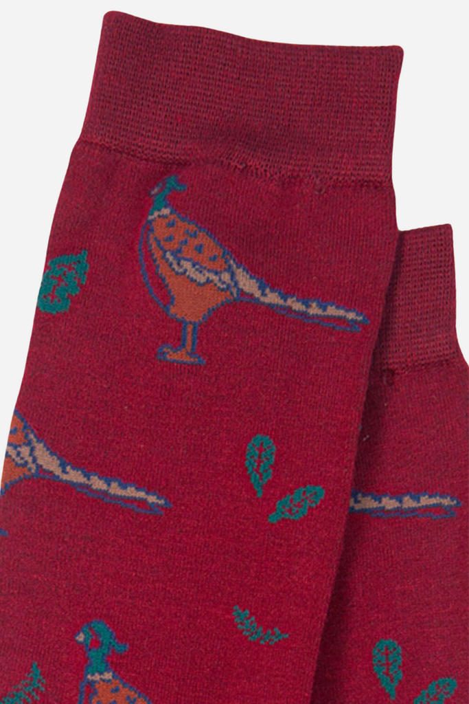 close up of the pheasant print pattern