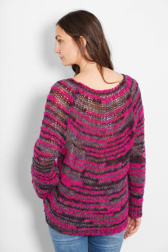 sage-wool-blend-jumper-raspberry-textured-stripe-rear-view