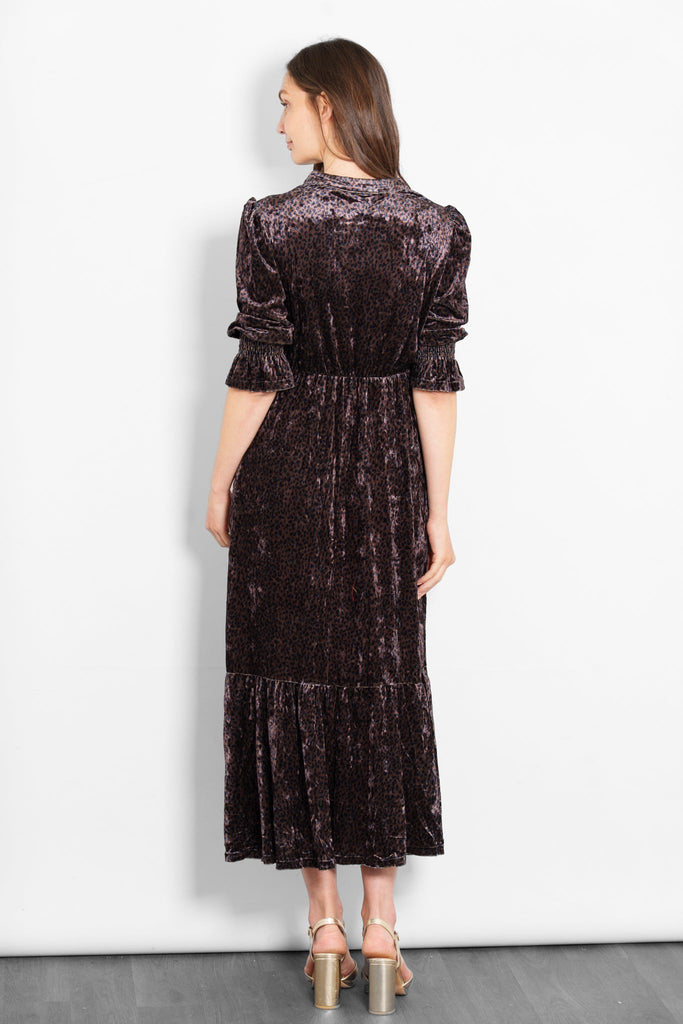 pandora-v-neck-midaxi-dress-brown-velvet-leopard-rear-view-model