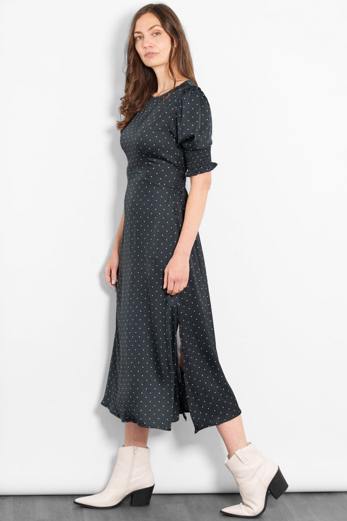 hazel-tea-dress-black-white-polka-dots-side-split