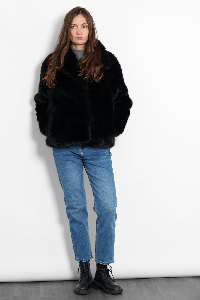 monroe-shawl-collar-jacket-black-faux-fur-styled-casual-jeans