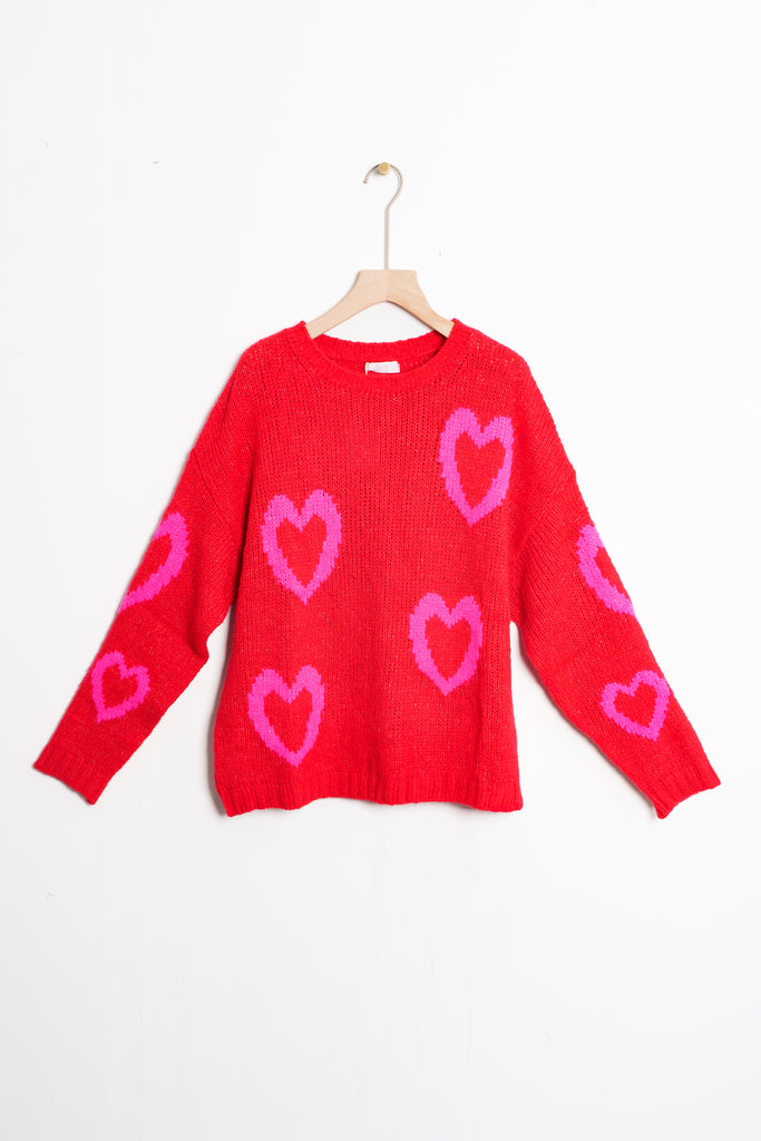millie-wool-blend-jumper-red-fuchsia-love-hearts-front