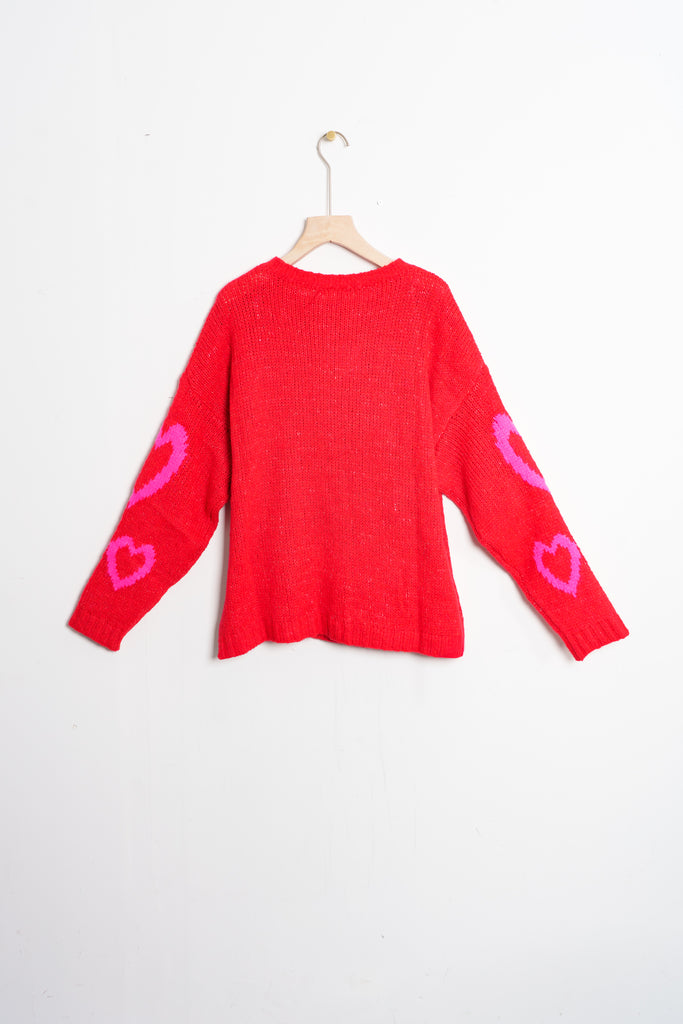 millie-wool-blend-jumper-red-fuchsia-love-hearts-close-up-cuffs-back-plain