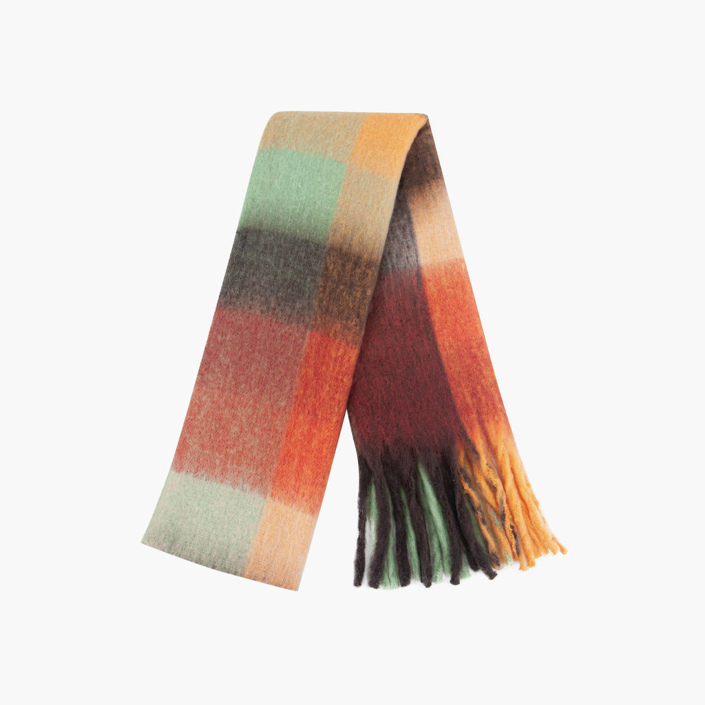 allie-orange-black-colourblock-square-heavyweight-scarf-folded-colourful-design