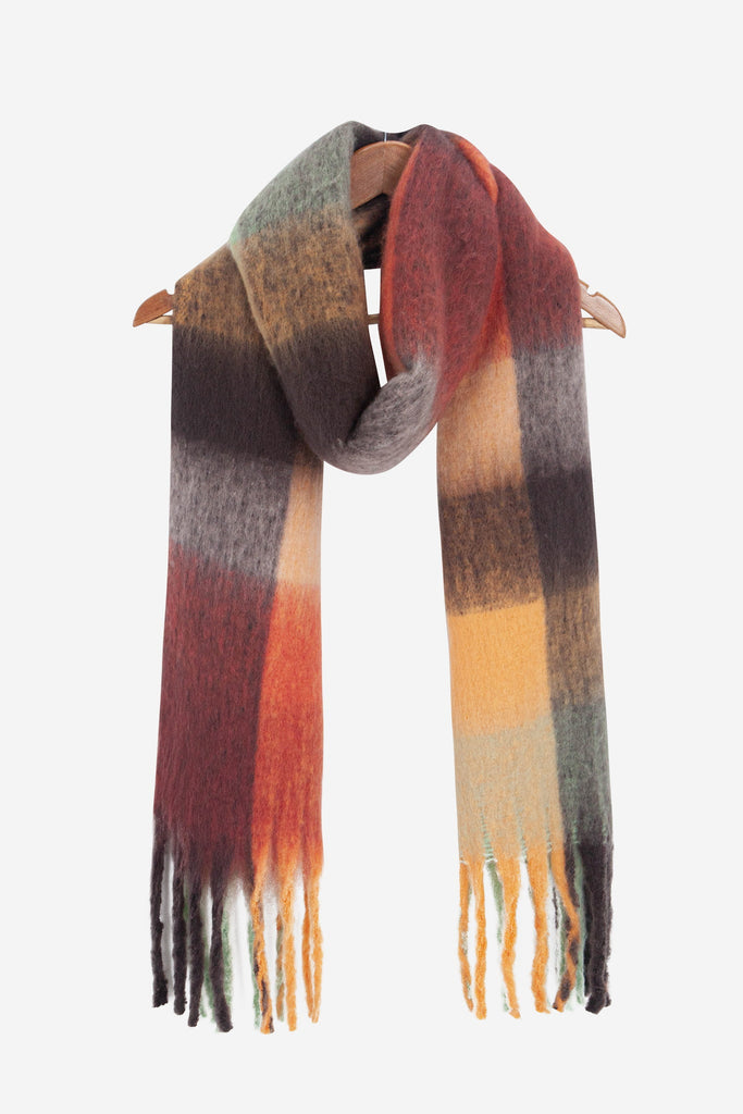 allie-orange-black-colourblock-square-heavyweight-scarf-draped-coat-hanger