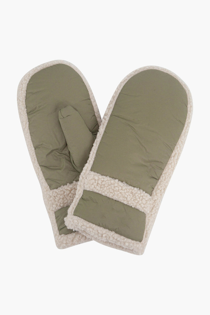 orla-khaki-borg-trim-mittens-green-fleecy-warm