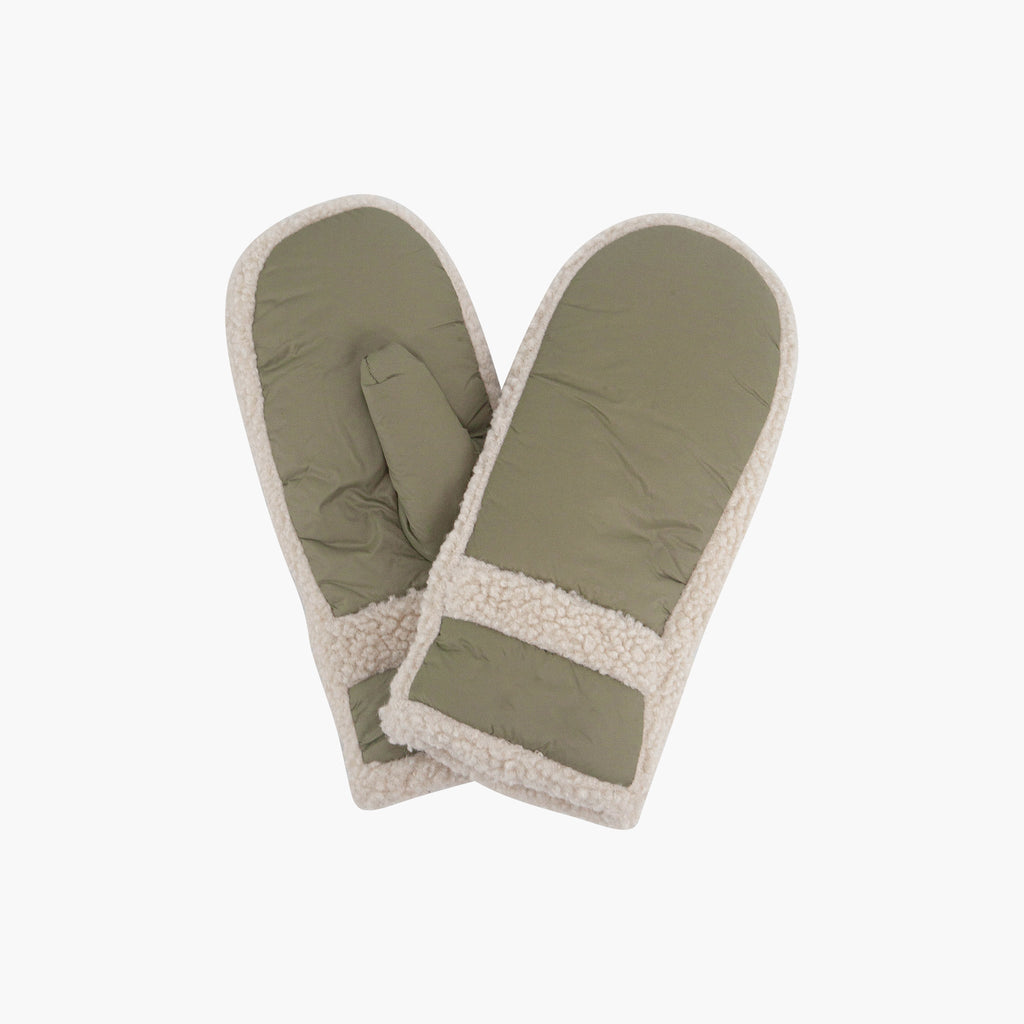 orla-khaki-borg-trim-mittens-green-fleecy-warm