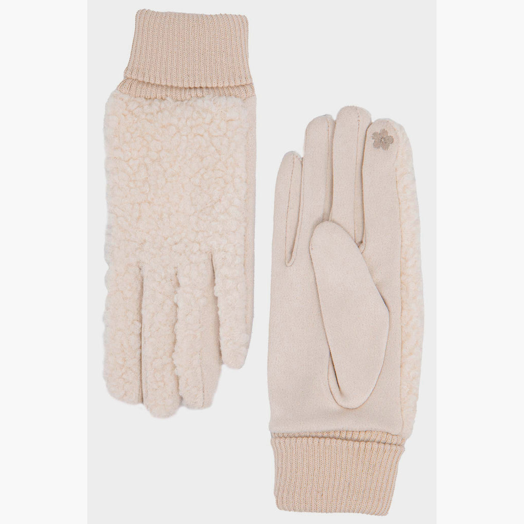winnie-cream-borg-fleece-gloves-touchscreen