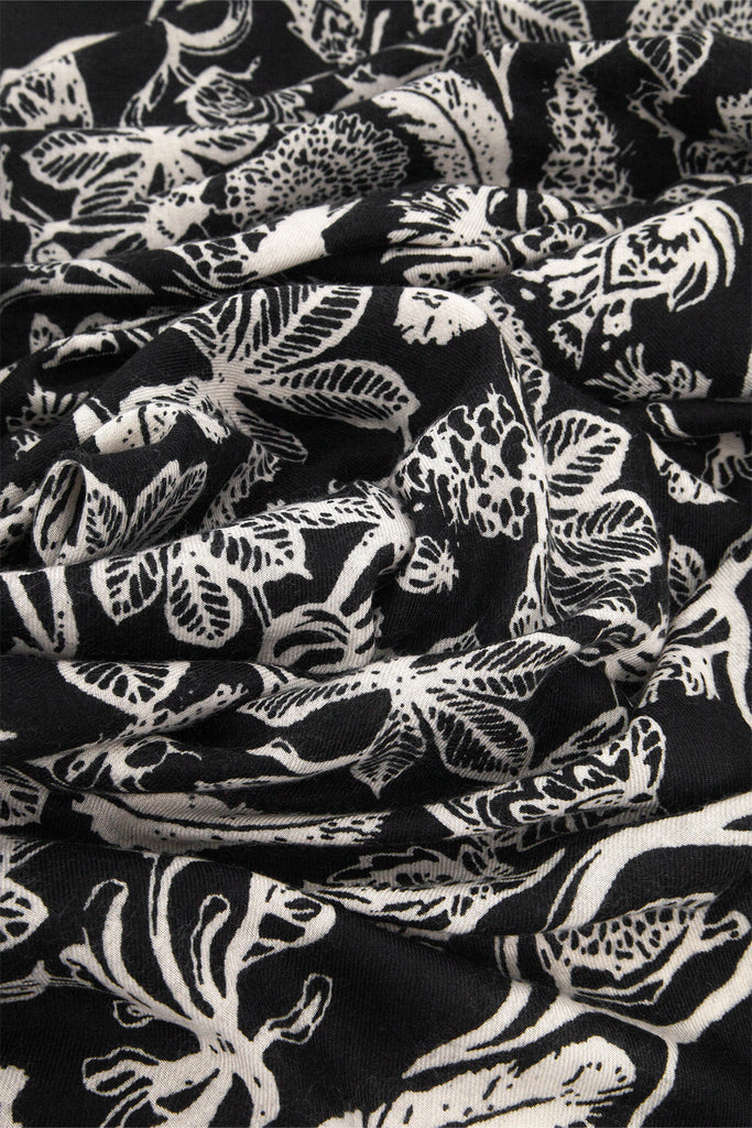 darla-black-floral-lightweight-scarf-close-up-material
