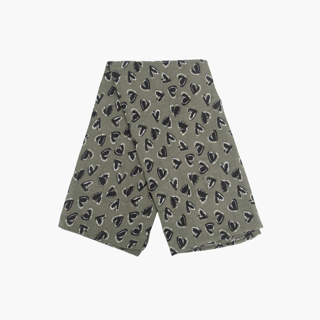 kara-khaki-black-hearts-lightweight-scarf-folded