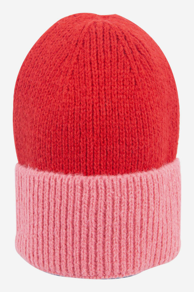 minnie-red-pink-two-tone-beanie-hat-knitted