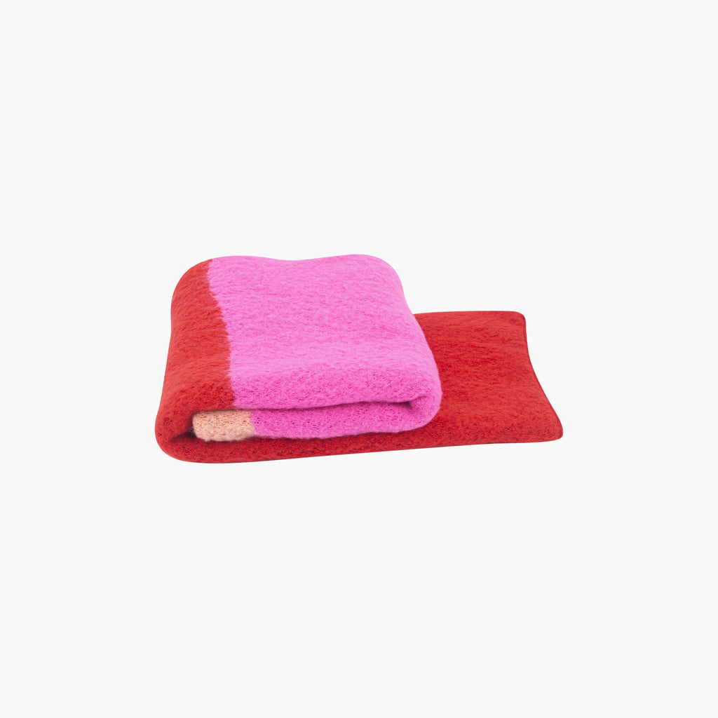 aster-pink-red-colourblock-heavyweight-scarf-folded-winter-weight
