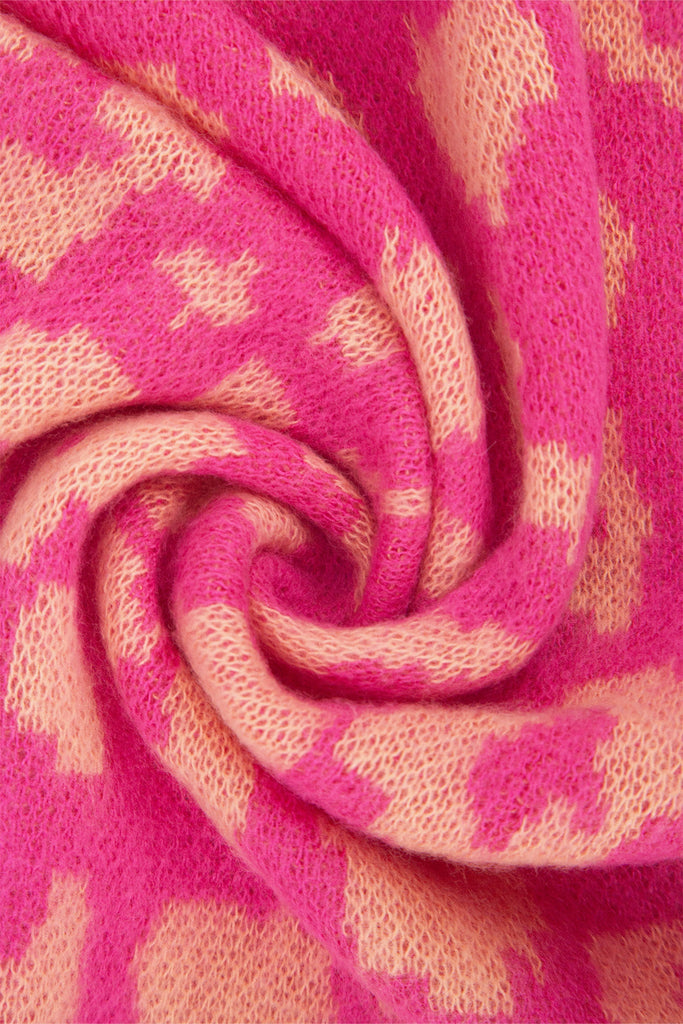 kyra-pink-leopard-heavyweight-scarf-close-up-fabric
