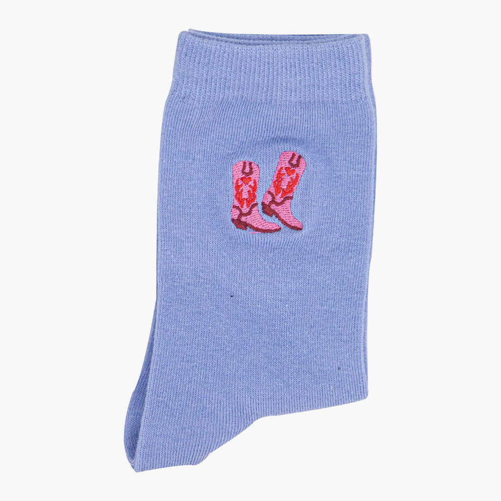 womens-embroidered-ankle-socks-light-blue-cowboy-boots-folded