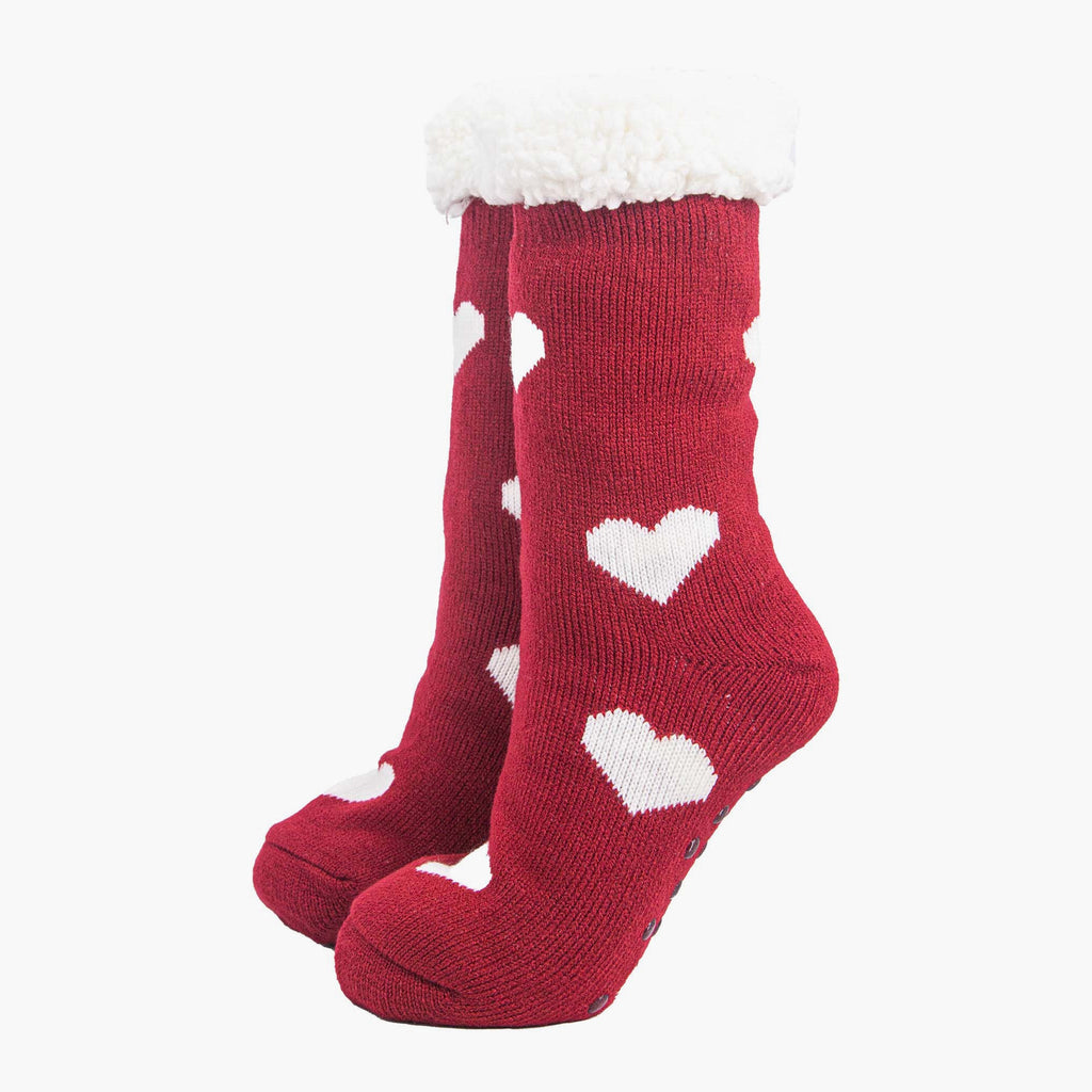 womens-long-slipper-socks-red-heart-warm-fleecy