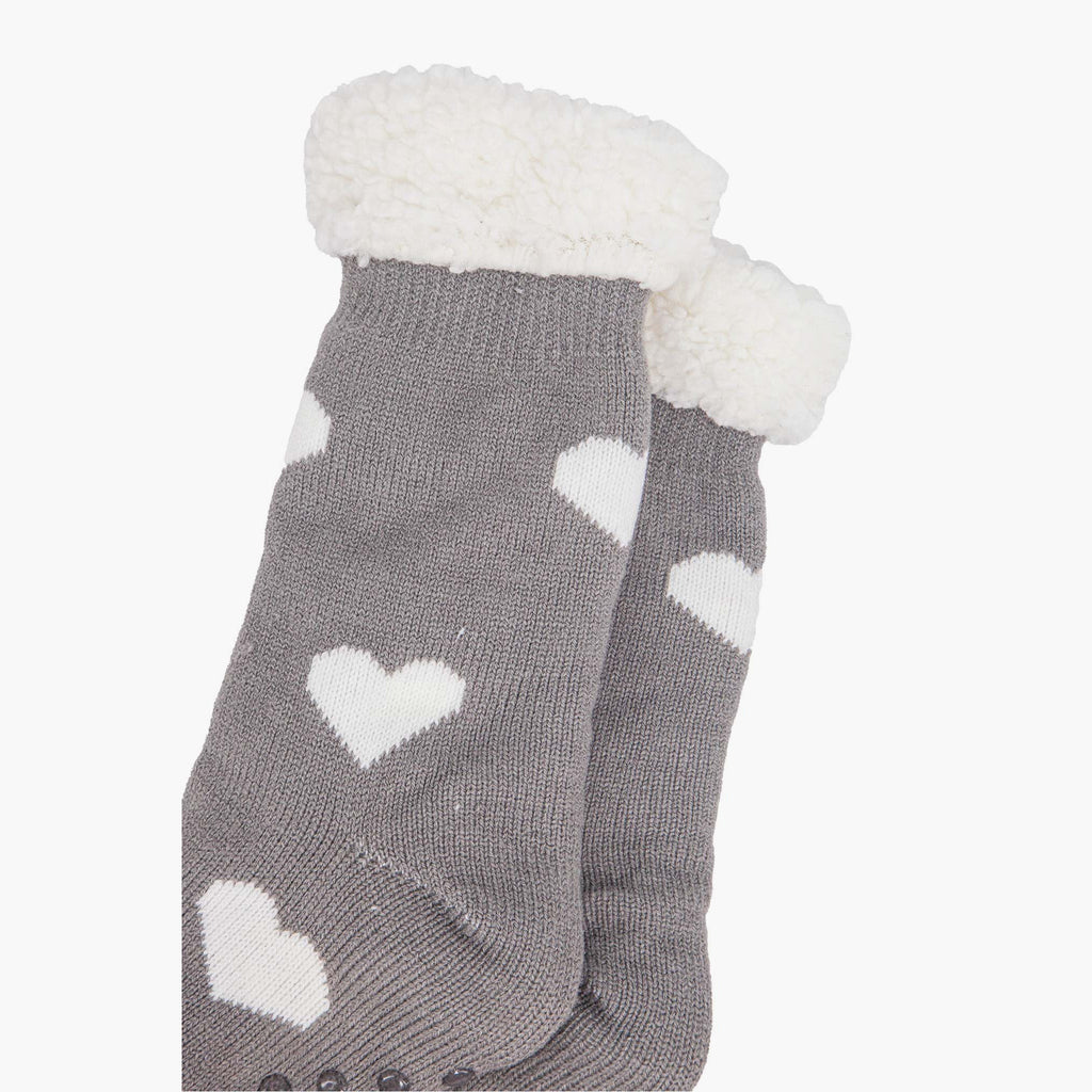 womens-long-slipper-socks-grey-heart-close-up-pattern