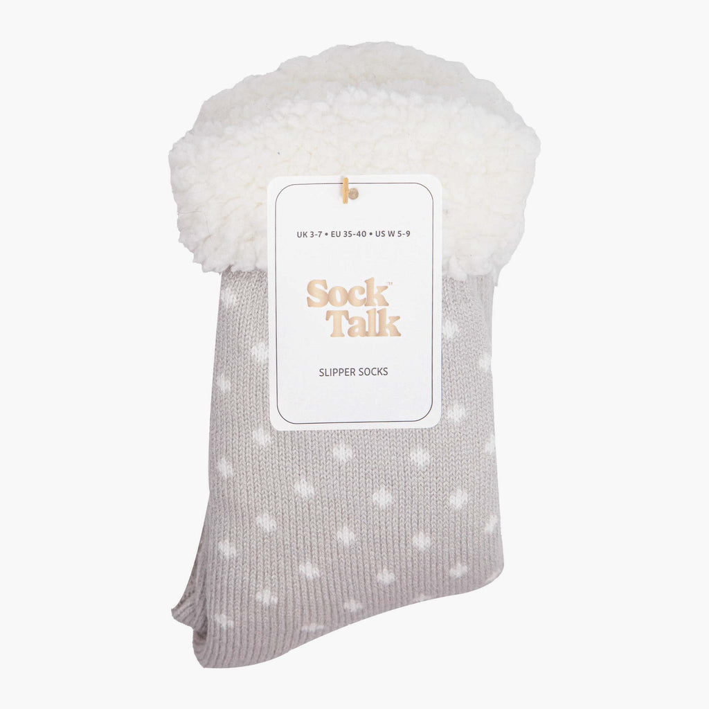 womens-long-slipper-socks-light-grey-spot-in-sock-talk-packaging