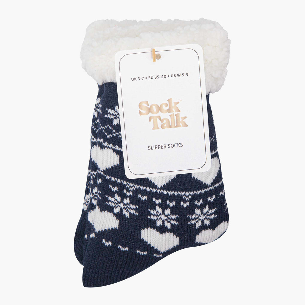 womens-long-slipper-socks-navy-fair-isle-in-sock-talk-packaging