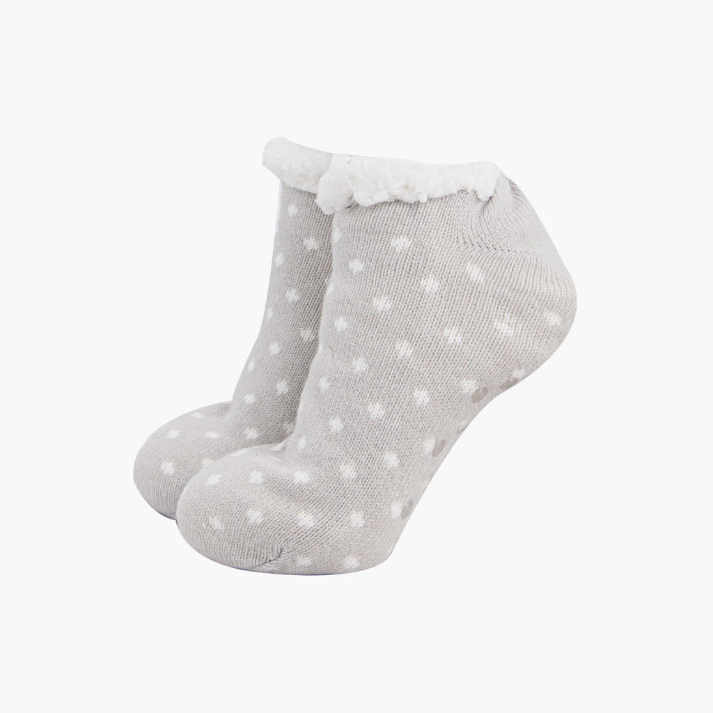 womens-short-slipper-socks-light-grey-spot-polka-dots