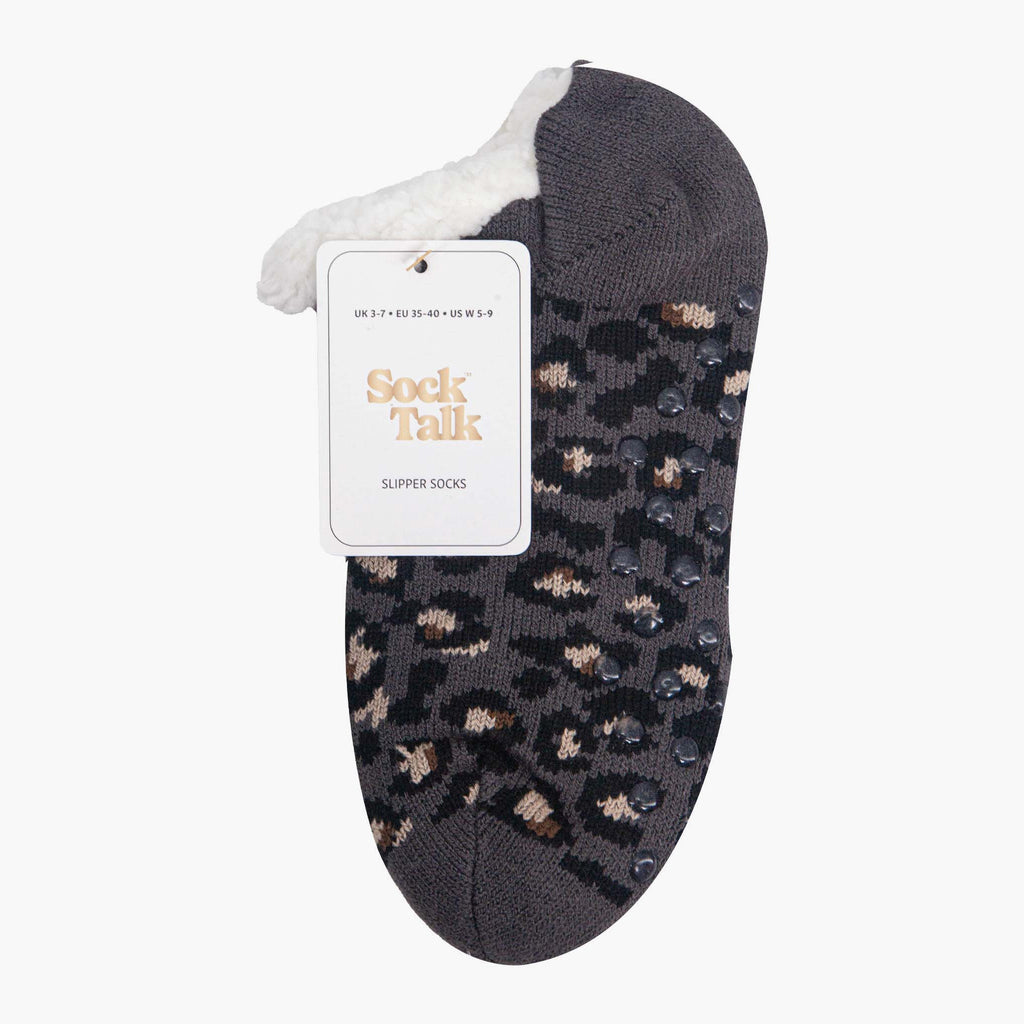 womens-short-slipper-sock-dark-grey-leopard-in-sock-talk-packaging