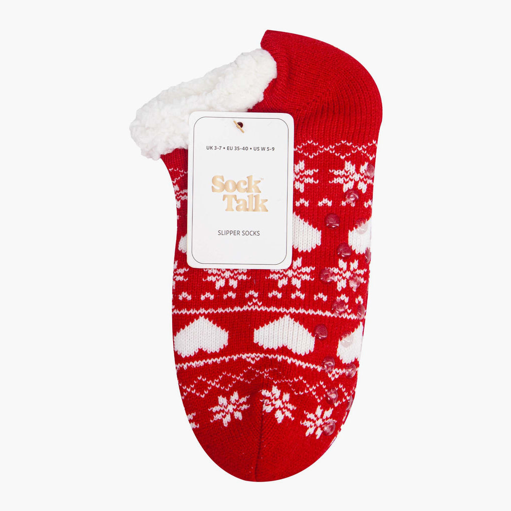 womens-short-slipper-socks-red-fair-isle-in-sock-talk-packaging