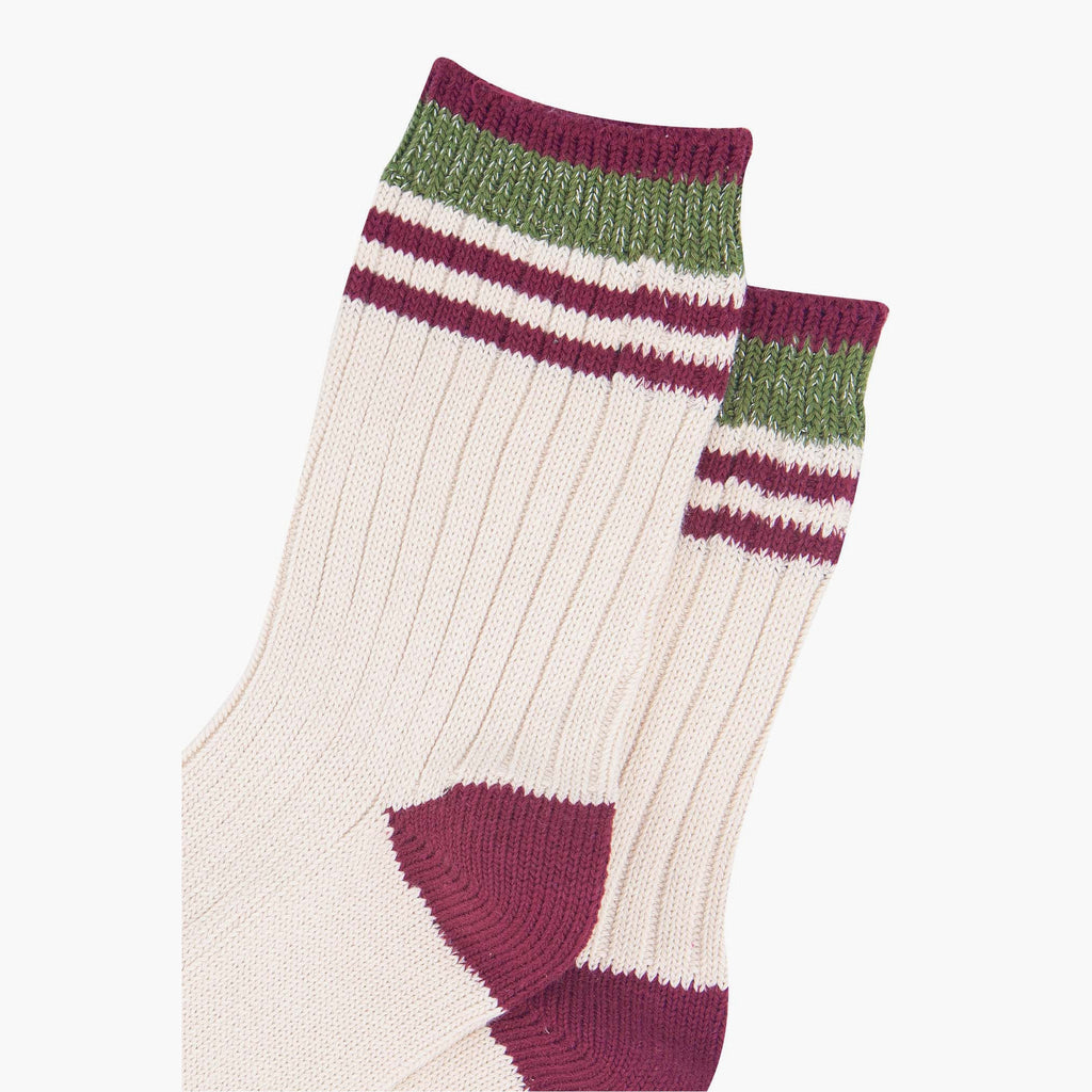 womens-mid-calf-socks-cream-khaki-striped-cuff-close-up-thick