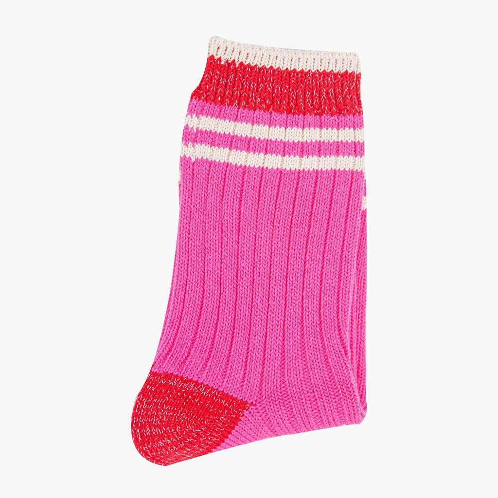 womens-mid-calf-socks-pink-red-striped-cuff-folded-close-up