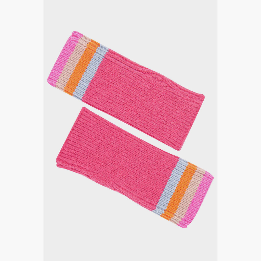 dollie-wrist-warmers-hot-pink-rainbow-stripe-laying-flat
