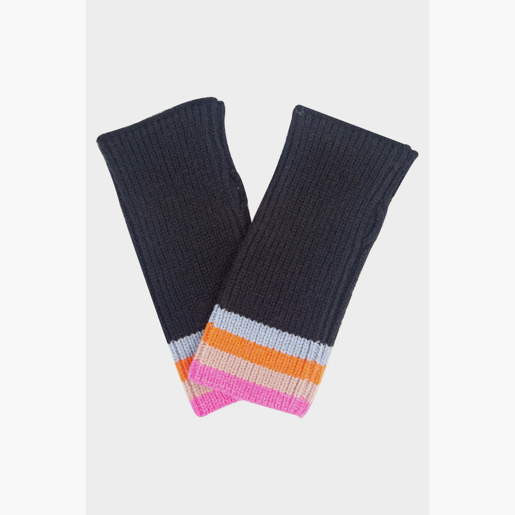 dollie-wrist-warmers-black-rainbow-stripe-ribbed-knitted