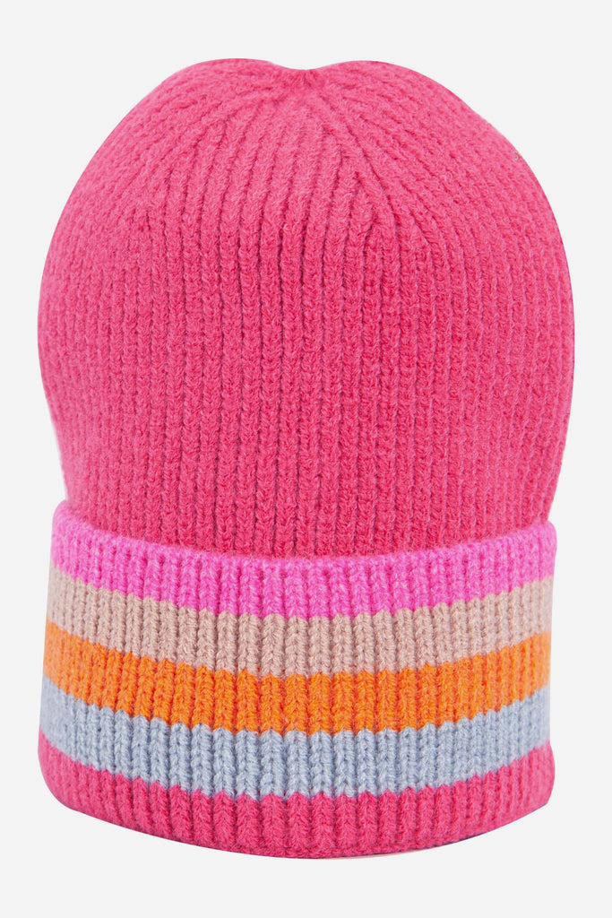 delta-hot-pink-rainbow-stripe-beanie-hat-winter-warm