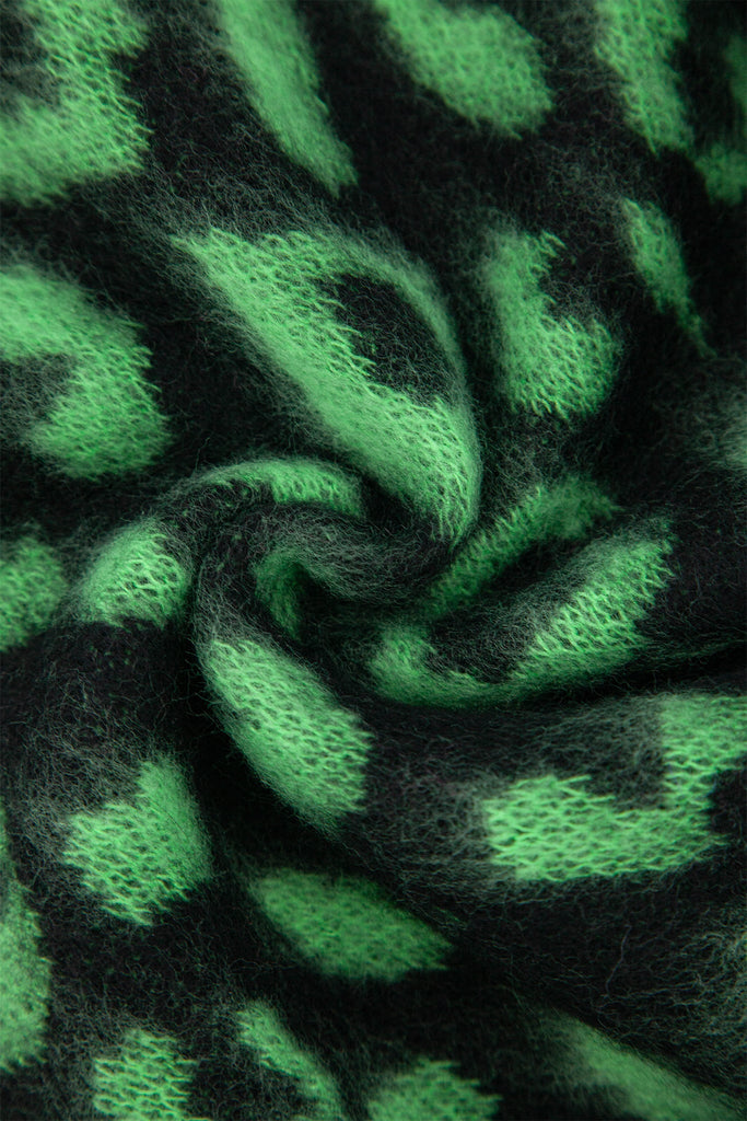 nico-black-lime-leopard-heavyweight-scarf-close-up-knitted-material