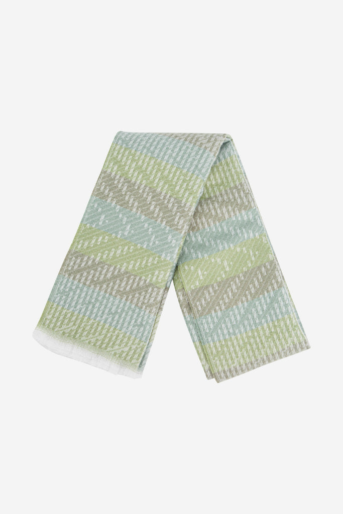 reed-khaki-green-stripe-heavyweight-scarf-folded