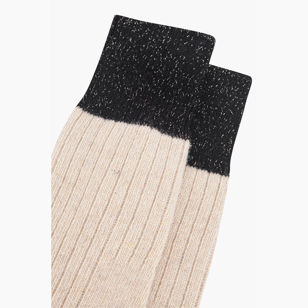 womens-mid-calf-socks-cream-black-colour-block-close-up-sparkly-cuffs