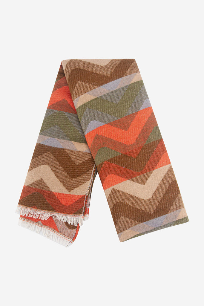 bowie-khaki-orange-zig-zag-heavyweight-scarf-folded